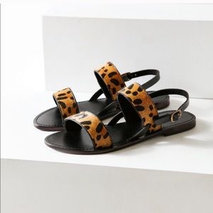 All leather leopard sandals!